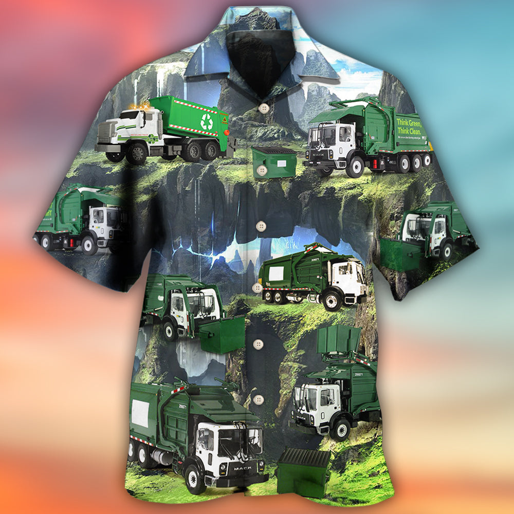 Truck US Waste Collector Style - Hawaiian Shirt - Reefox