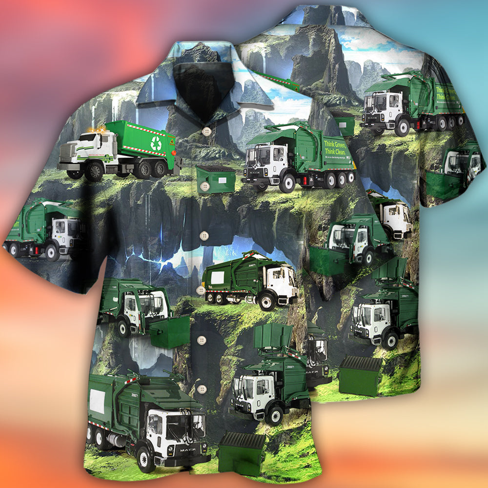 Truck US Waste Collector Style - Hawaiian Shirt - Reefox