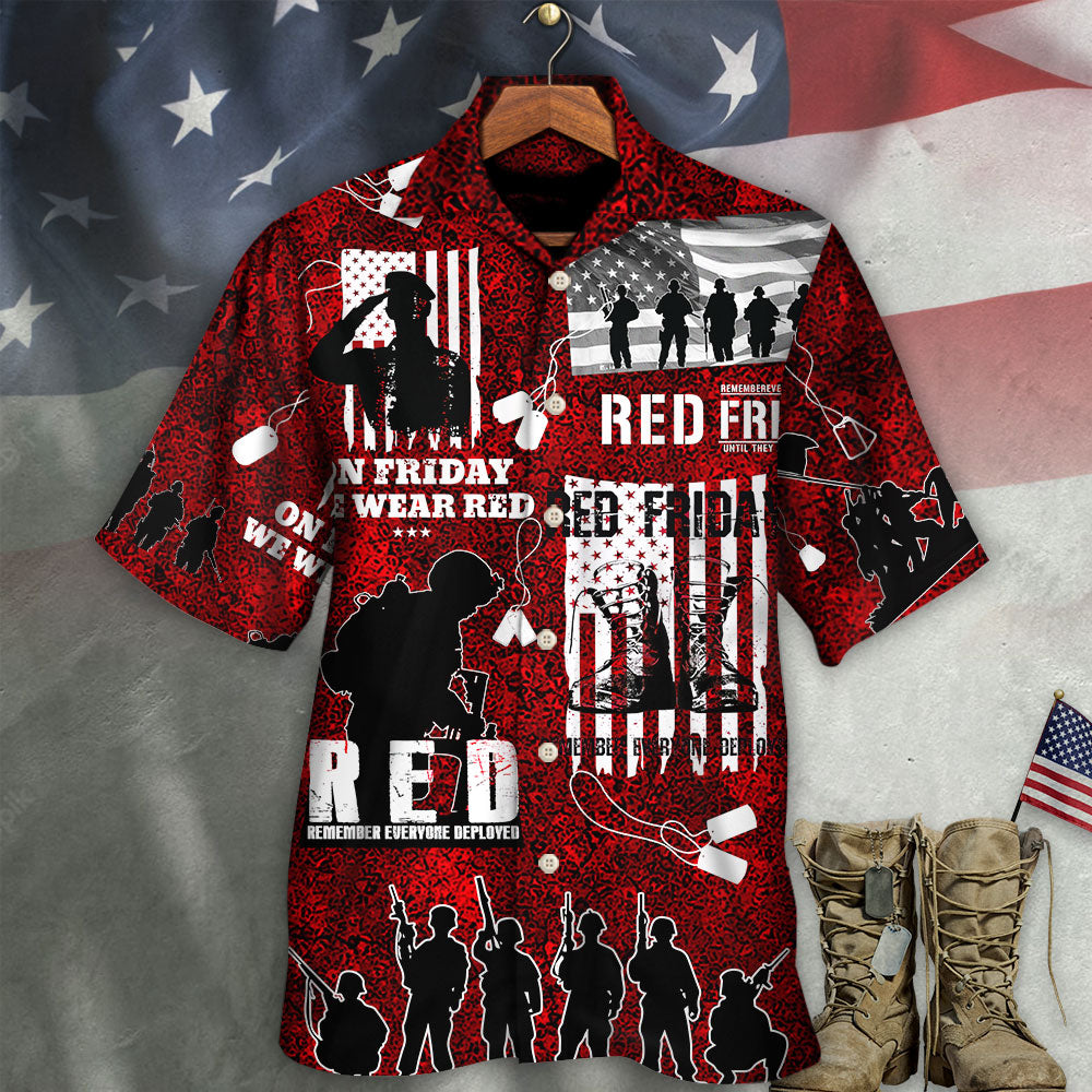 Veteran Red Friday With Boots - Hawaiian Shirt - Reefox