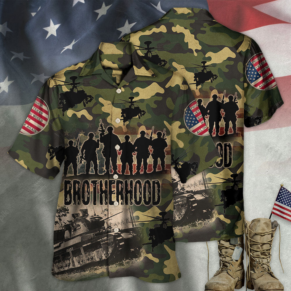Veteran Thanks For Your Brave Veteran Brotherhood - Hawaiian Shirt - Reefox