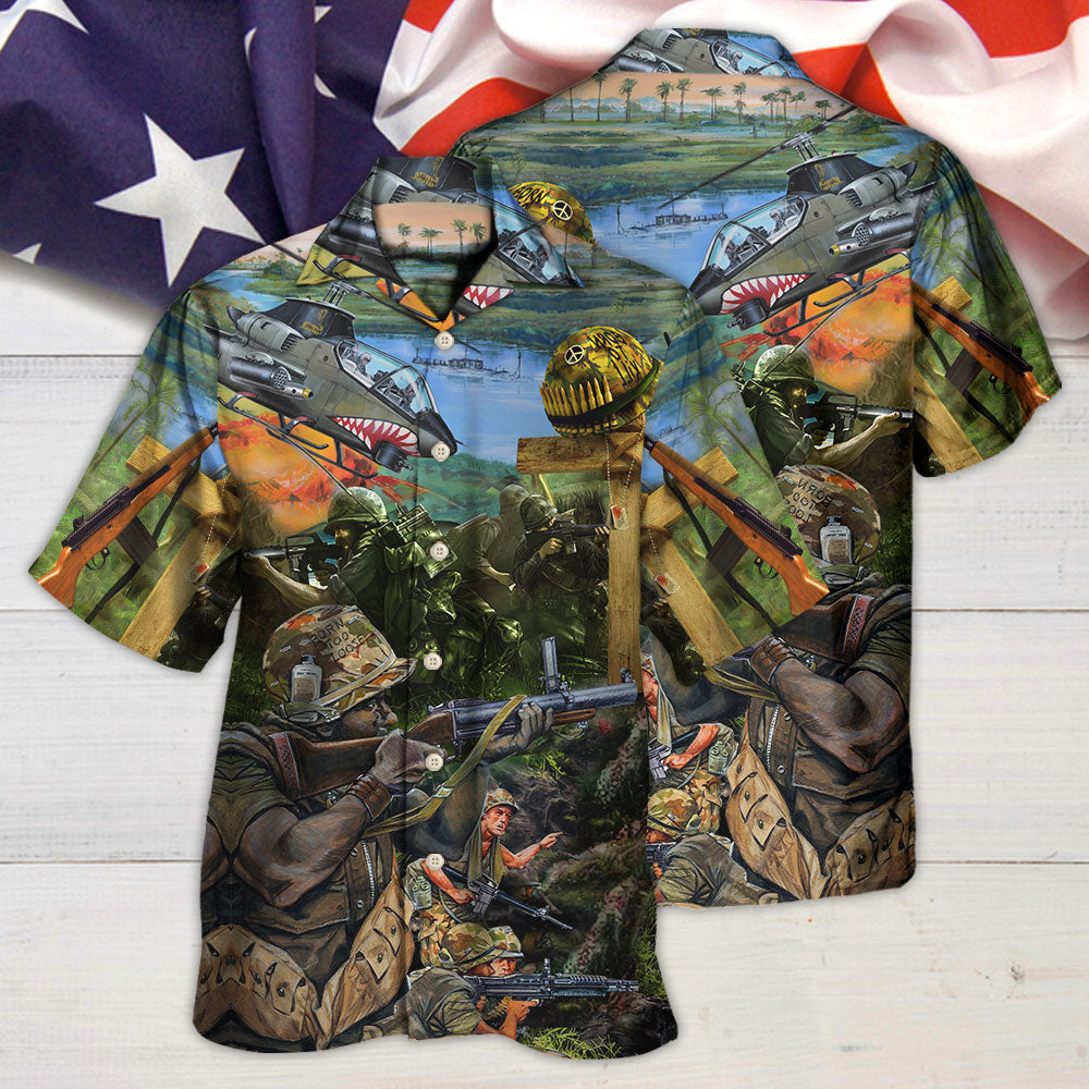 Veteran With Respect Honorand Gratitude With Helicopter - Hawaiian Shirt - Reefox