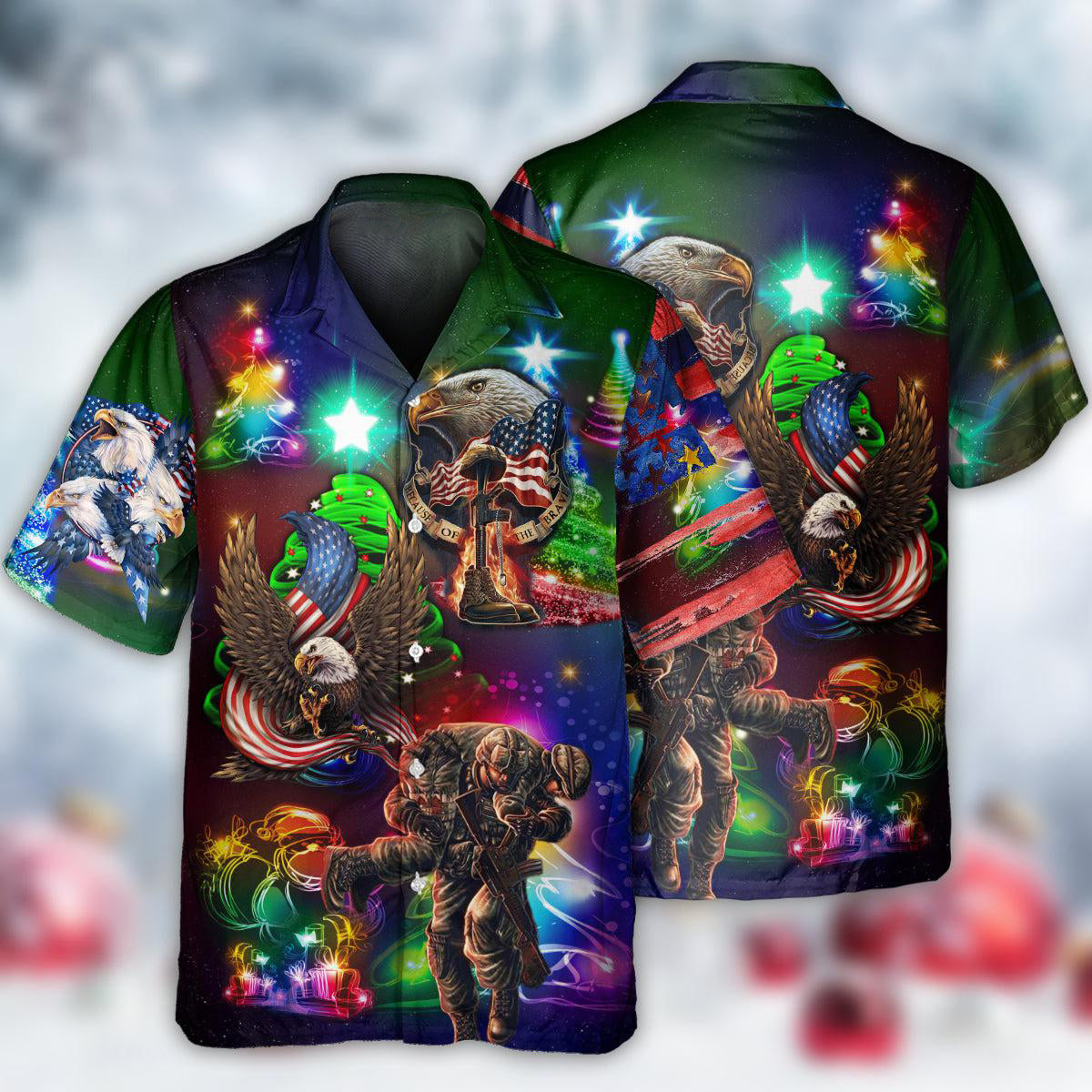 Veteran Christmas Merry Christmas Scaried Style - Hawaiian Shirt - Reefox