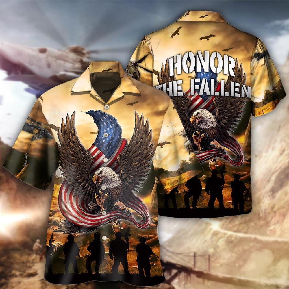 Veteran Honor The Fallen With Eagle - Hawaiian shirt - Reefox