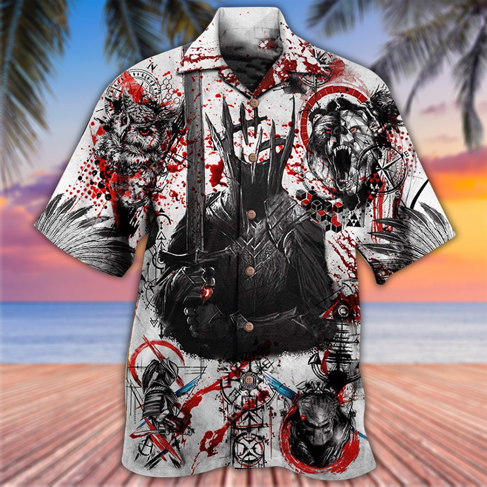 Viking Dare To Fight With Knight - Hawaiian Shirt - Reefox