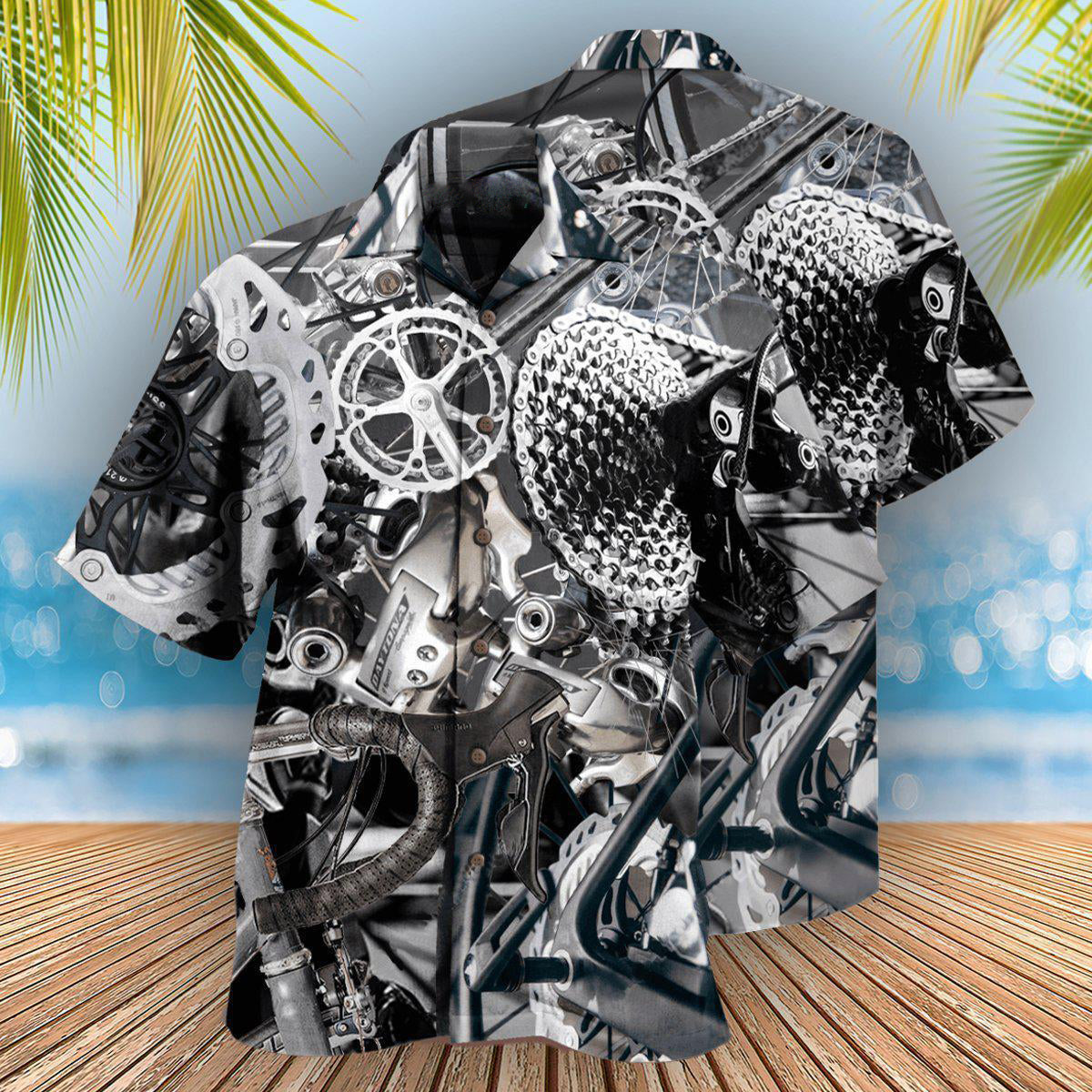 Bike When In Doubt Pedal It Out Bicycle In Dark Style - Hawaiian Shirt - Reefox