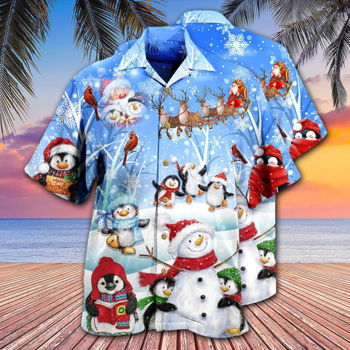 Snowman Wishing You A Little Cuteness - Hawaiian Shirt - Reefox