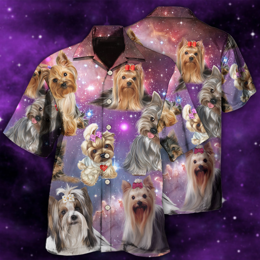 Yorkshire Terrier Mysterious Galaxy - Hawaiian Shirt - Reefox