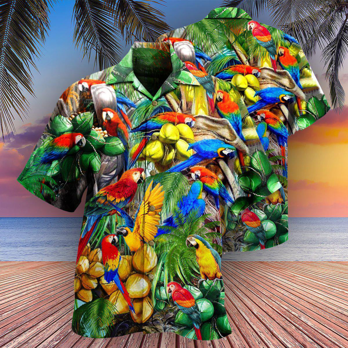 Parrot You Can Call Me Coconut Holic - Hawaiian Shirt - Reefox