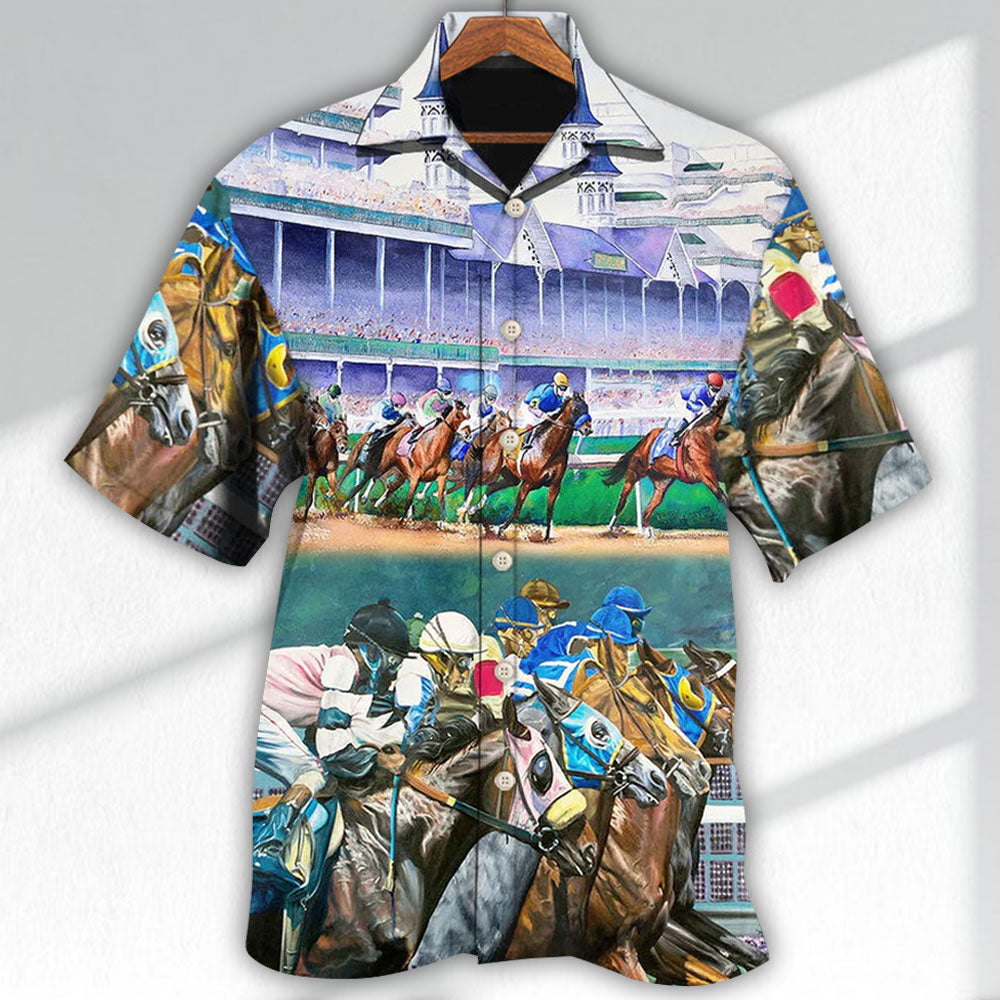 Horse Racing We Love Amazing Style - Hawaiian Shirt - Reefox