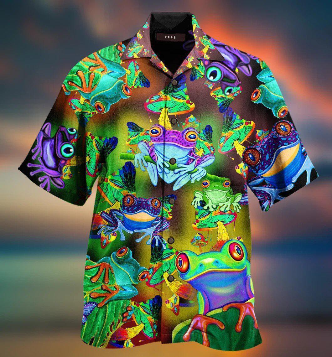Frog Lover Stunning Neon - Hawaiian Shirt - Reefox
