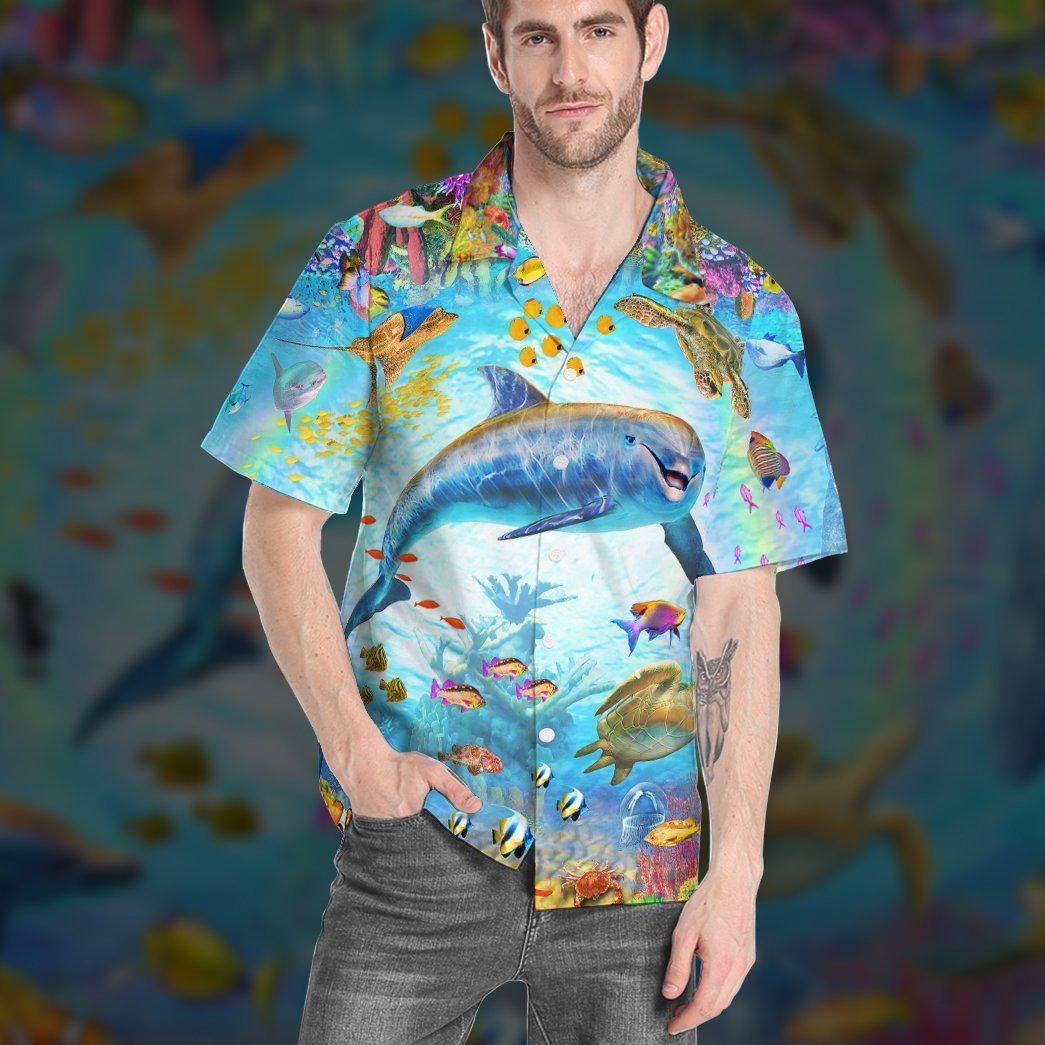 Dolphin Life In The Beautiful Ocean - Hawaiian Shirt - Reefox