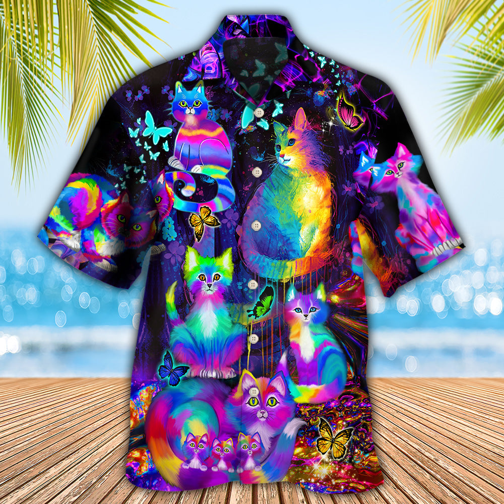 Cat Run The World - Hawaiian Shirt - Reefox