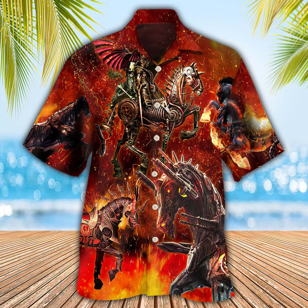 Horse Knight Horse Armor - Hawaiian Shirt - Reefox
