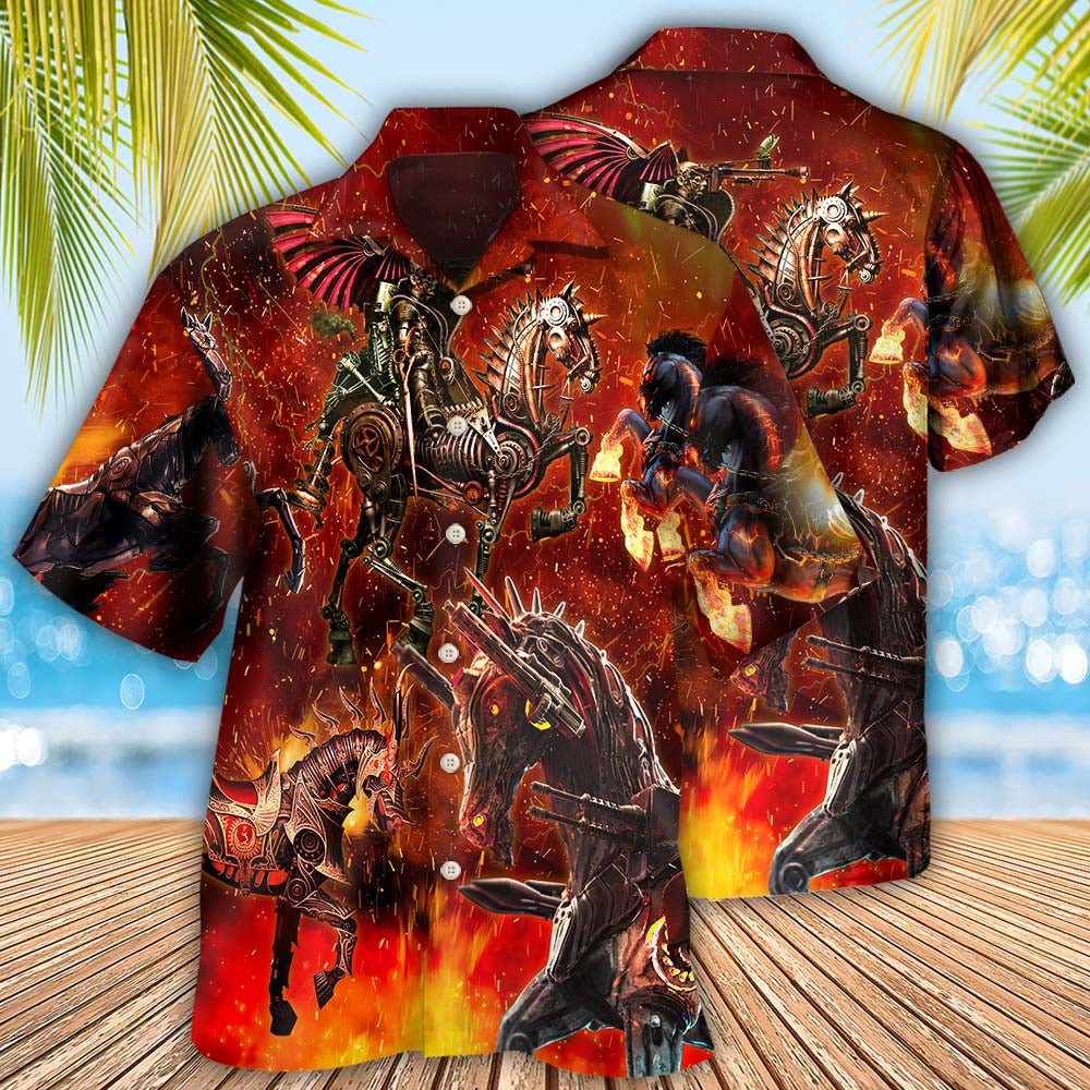 Horse Knight Horse Armor - Hawaiian Shirt - Reefox