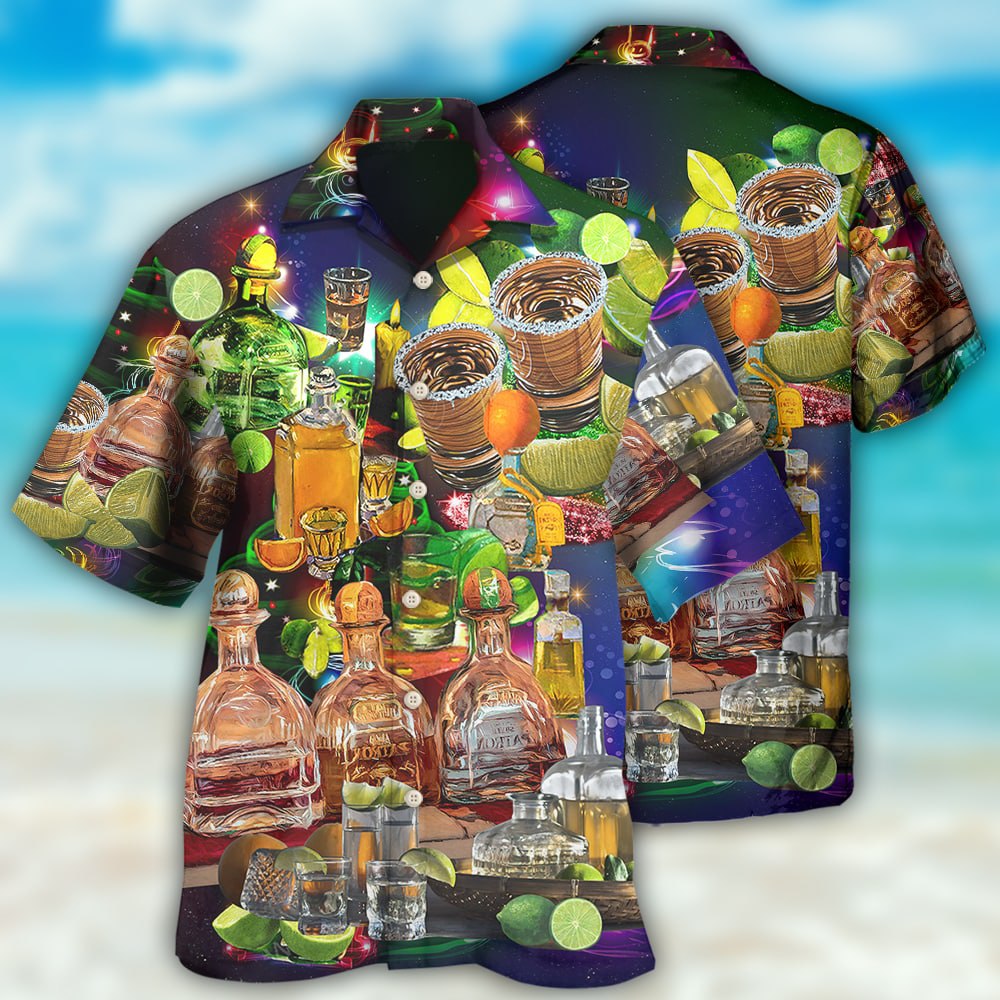 Wine When Life Gives You A Lemon Merry Christmas - Hawaiian Shirt - Reefox