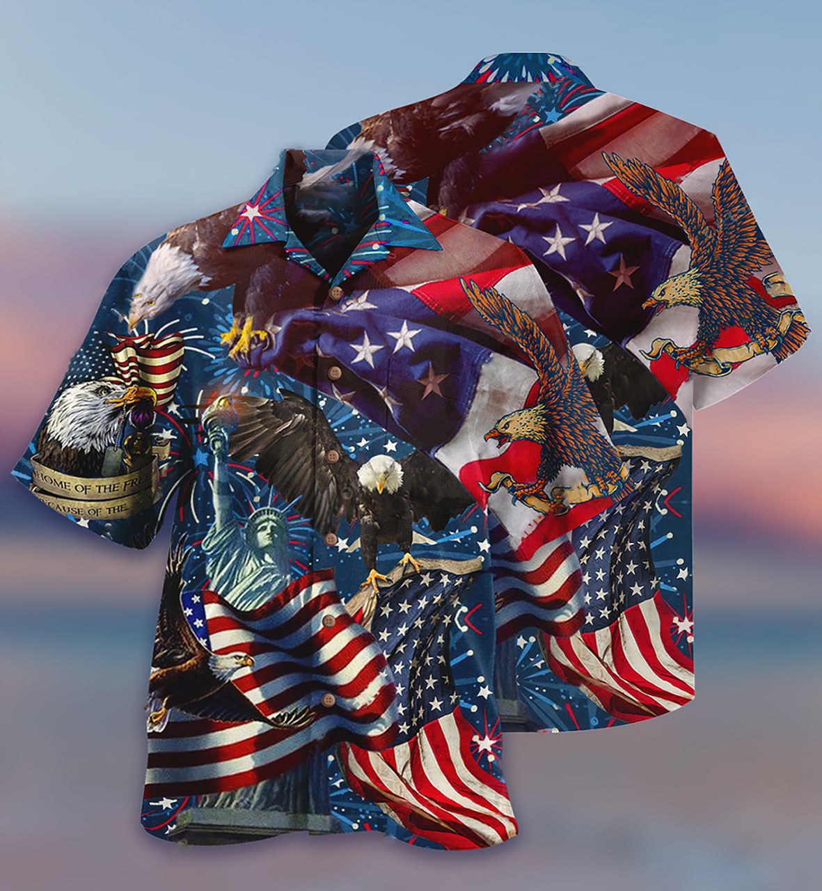 America Eagle Victory Love - Hawaiian Shirt - Reefox