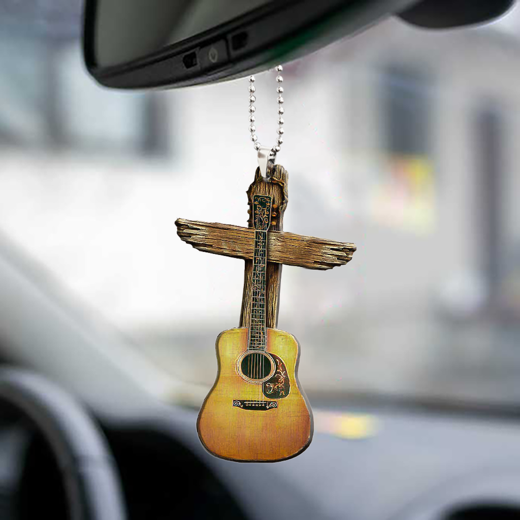 Wooden Cross Guitar 20 Oz Tumbler For Travel Gifts