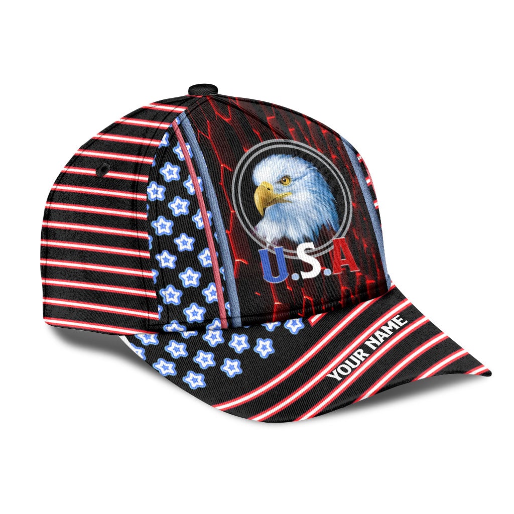 Custom Eagle Love American Personalized Name – Classic Cap