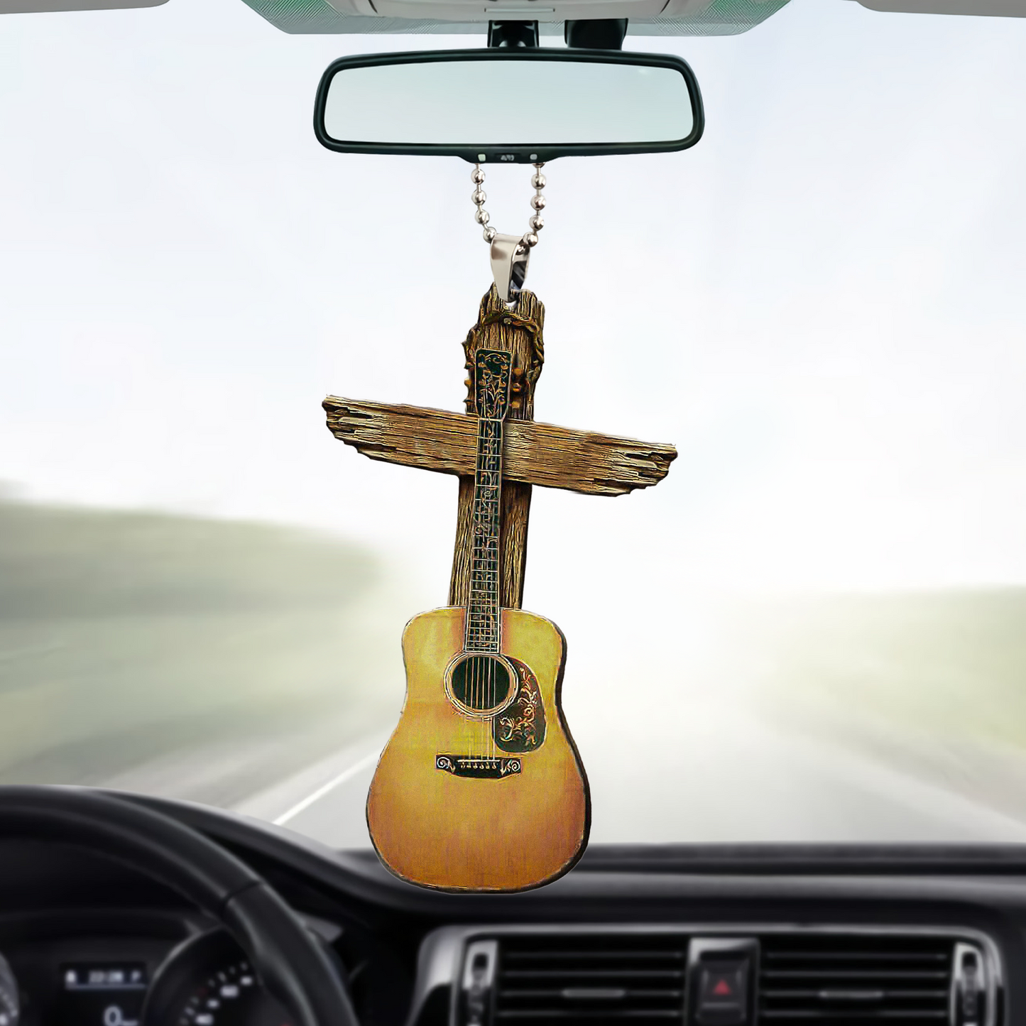 Wooden Cross Guitar 20 Oz Tumbler For Travel Gifts