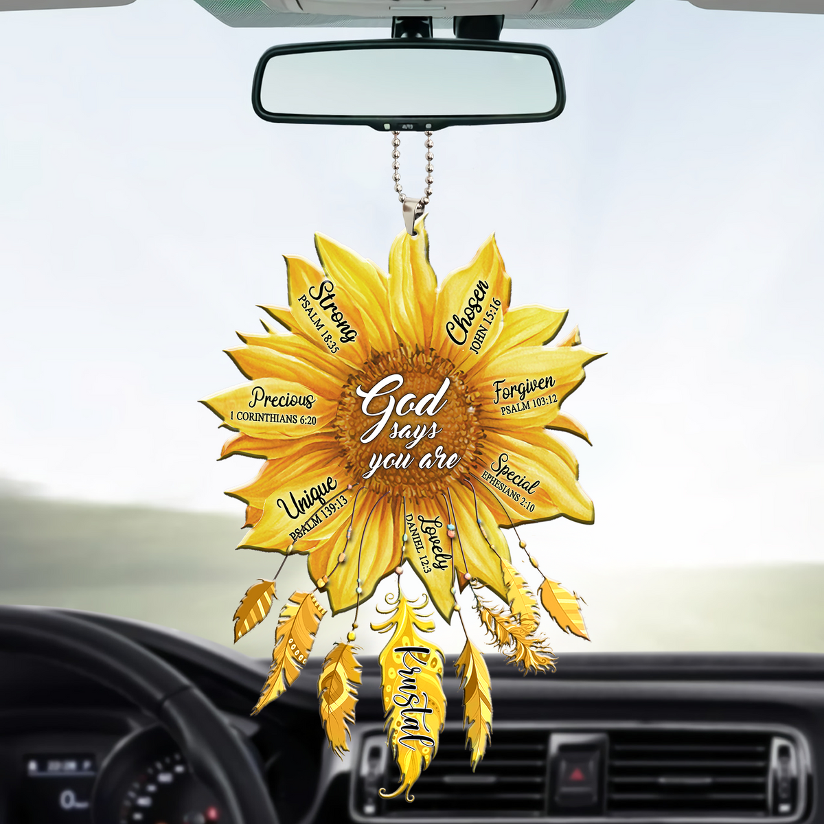 Sunflower Feather God Says You Are Personalized 20 Oz Tumbler