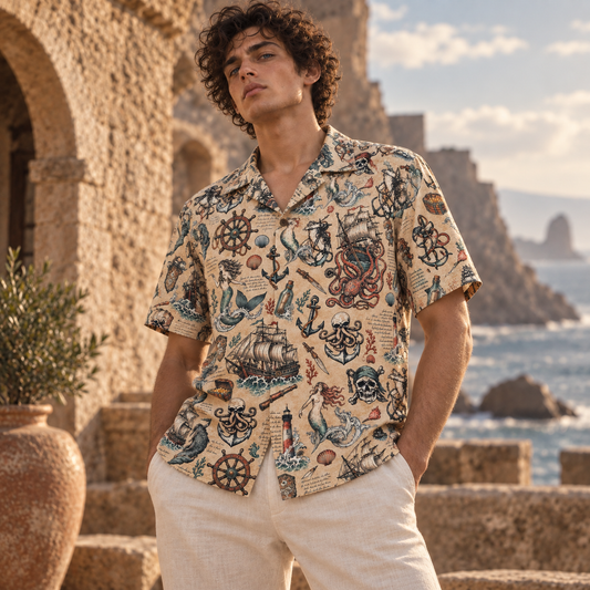 Men's Halloween 2026 Haunted Mariner Hawaiian Shirt