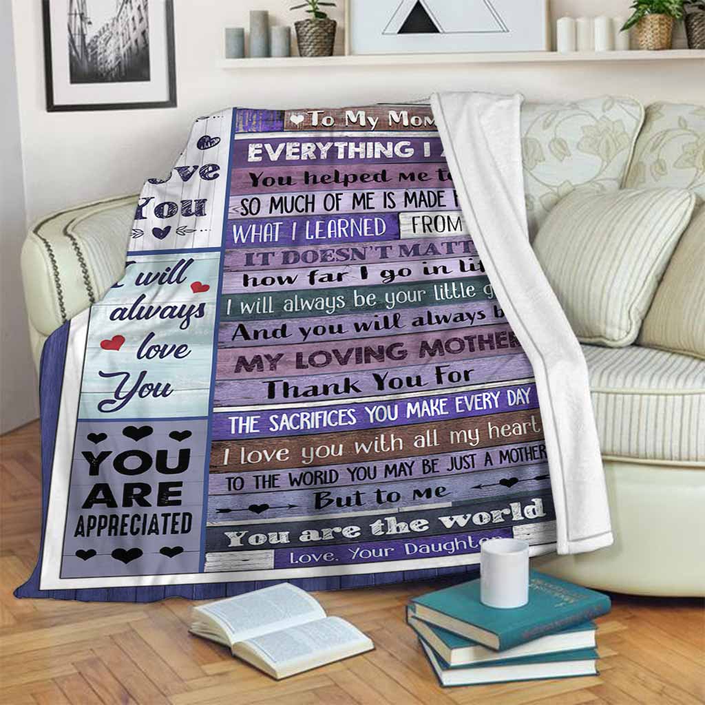 Family Mothers Day Mother Flannel Blanket For Relaxing At Home And Travel