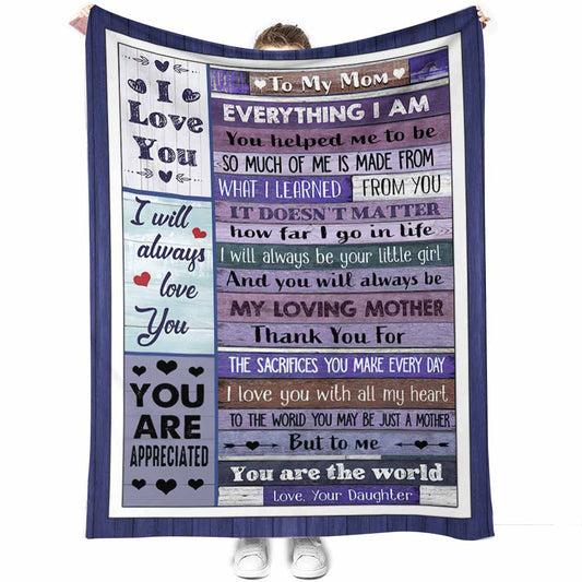 Family Mothers Day Mother Flannel Blanket For Cozy Bedroom And Sofa Decor