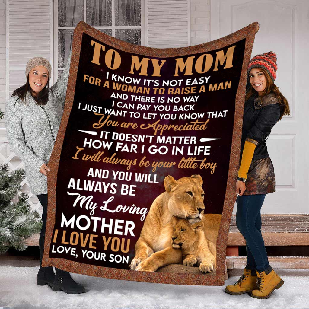 Lion To My Mom My Loving Mother Flannel Blanket For Soft Bed Couch And Home Comfort