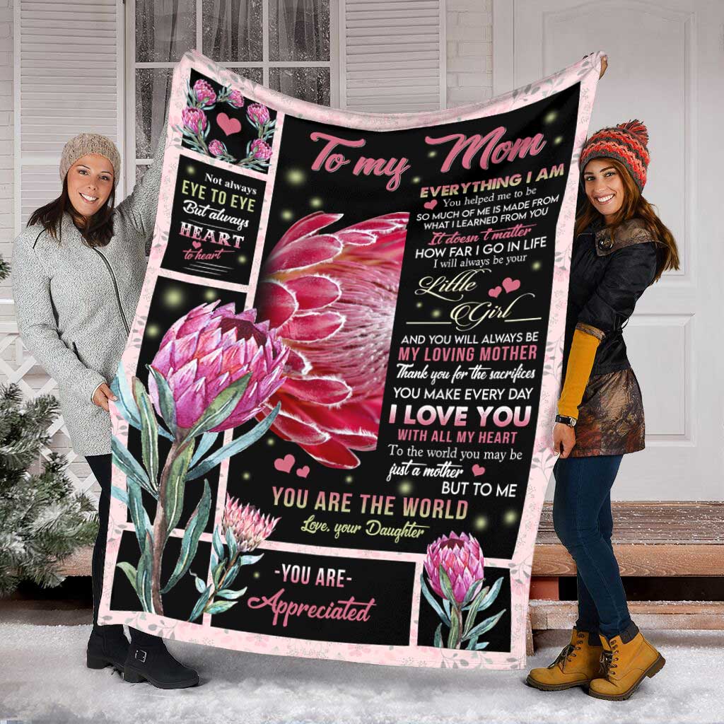 Artistic To Me You Are The World Mother Flannel Blanket For Soft Bed Couch And Home Comfort