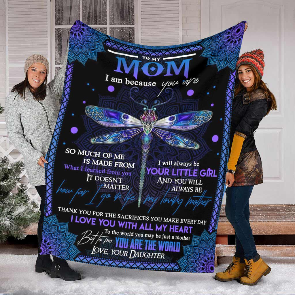 Butterfly Love Mom I Am Flannel Blanket For Soft Bed Couch And Home Comfort
