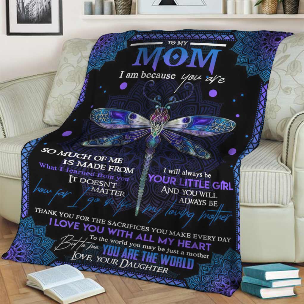 Butterfly Love Mom I Am Flannel Blanket For Bed Sofa And Reading Nook Decor