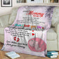 Family To My Mommy I Love You Flannel Blanket For Bed Sofa And Reading Nook Decor