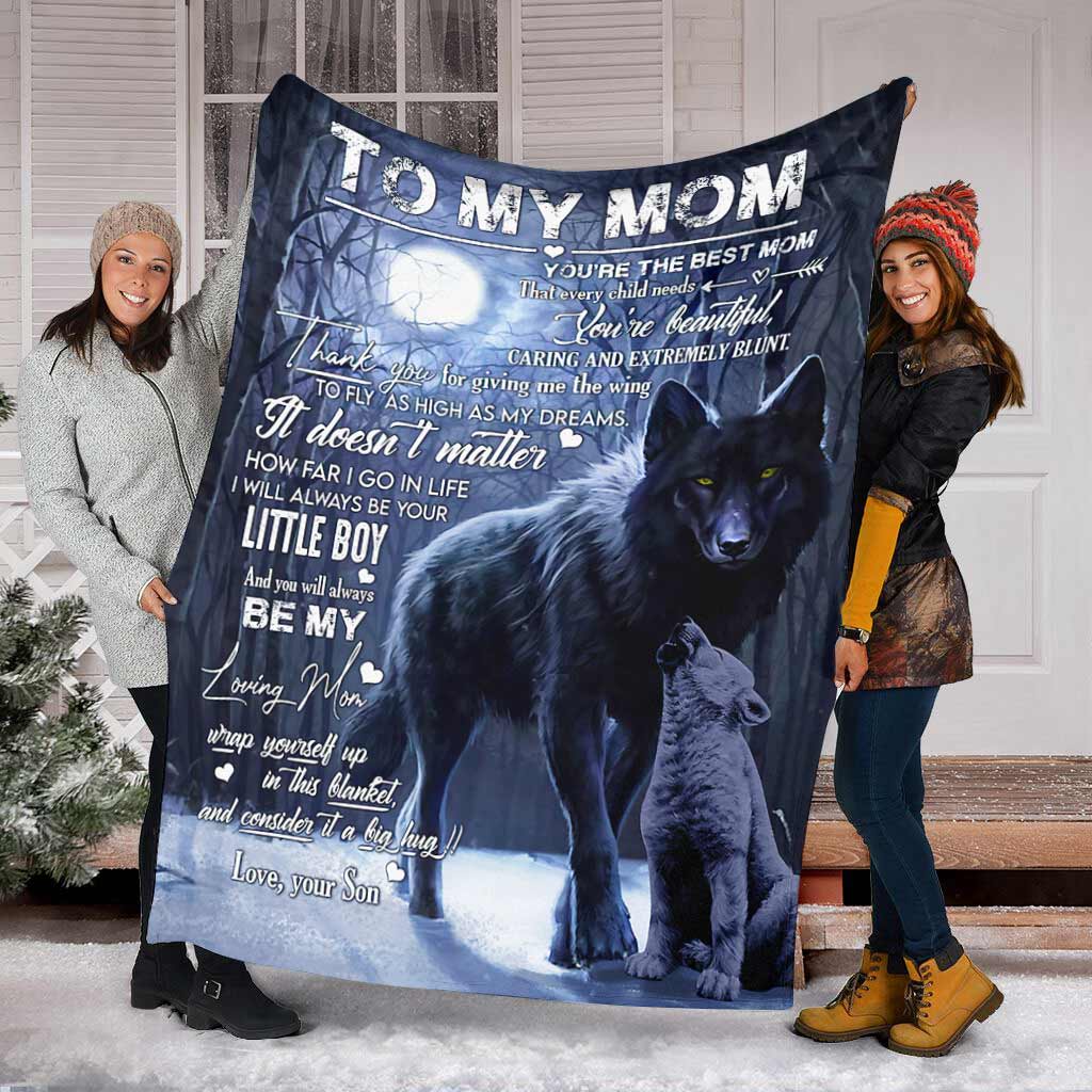Wolf Gift For Mom Wolf Lover Flannel Blanket For Soft Bed Couch And Home Comfort