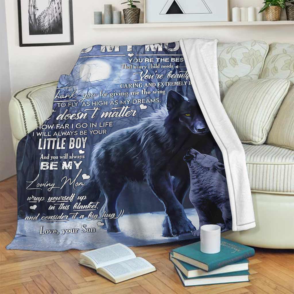 Wolf Gift For Mom Wolf Lover Flannel Blanket For Relaxing At Home And Travel