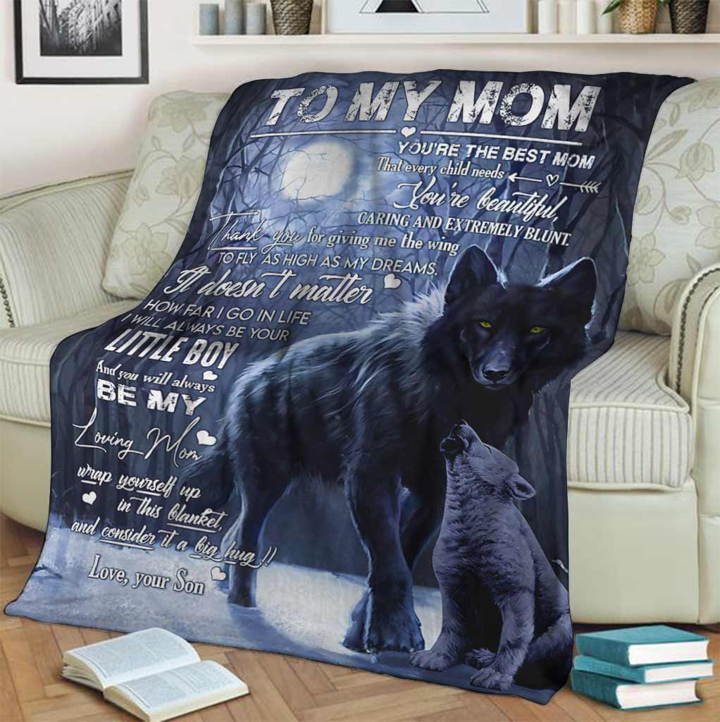Wolf Gift For Mom Wolf Lover Flannel Blanket For Bed Sofa And Reading Nook Decor