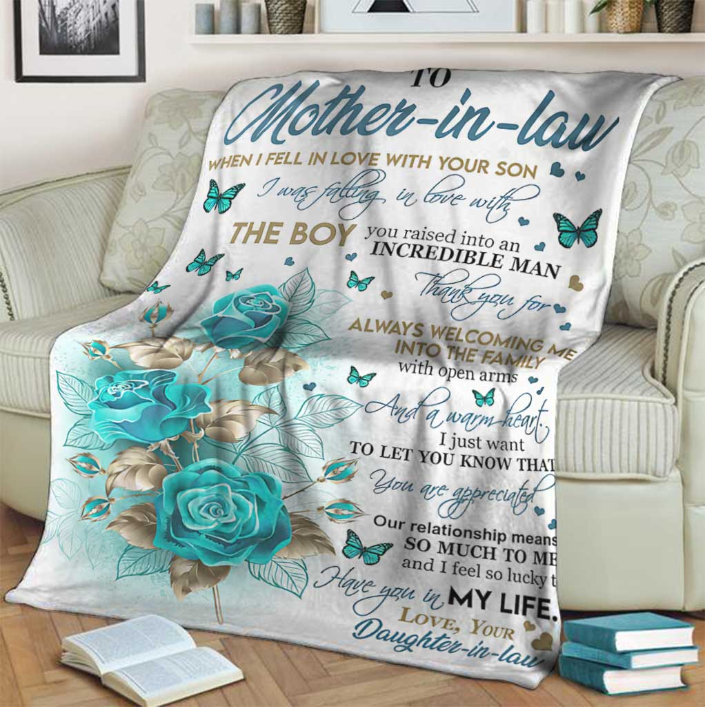 Rose Gift For Mother In Law Mother Flannel Blanket For Bed Sofa And Reading Nook Decor