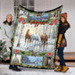 Horse Christmas Flannel Blanket For Soft Bed Couch And Home Comfort