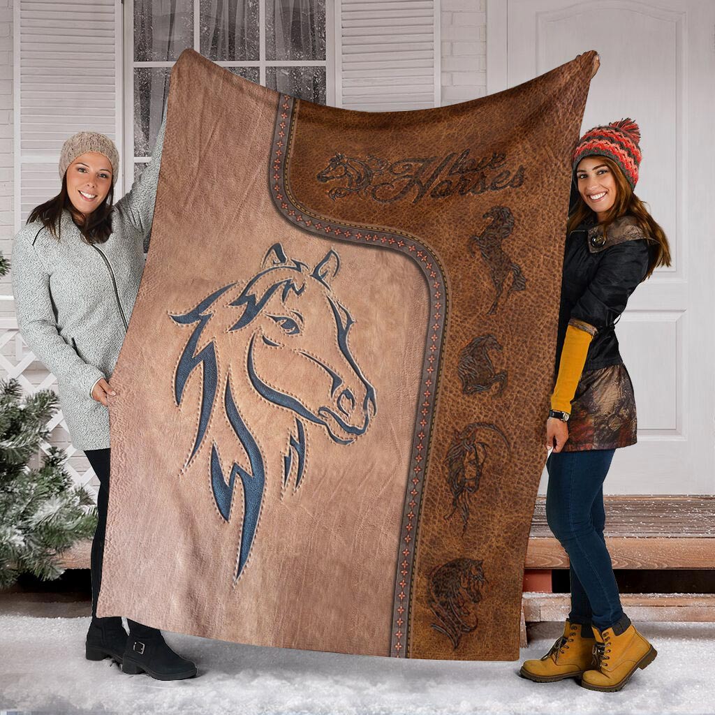 Horse Love His Life Flannel Blanket For Soft Bed Couch And Home Comfort