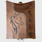 Horse Love His Life 50 x 60 Inch Flannel Blanket For Living Room And Bedroom Styling