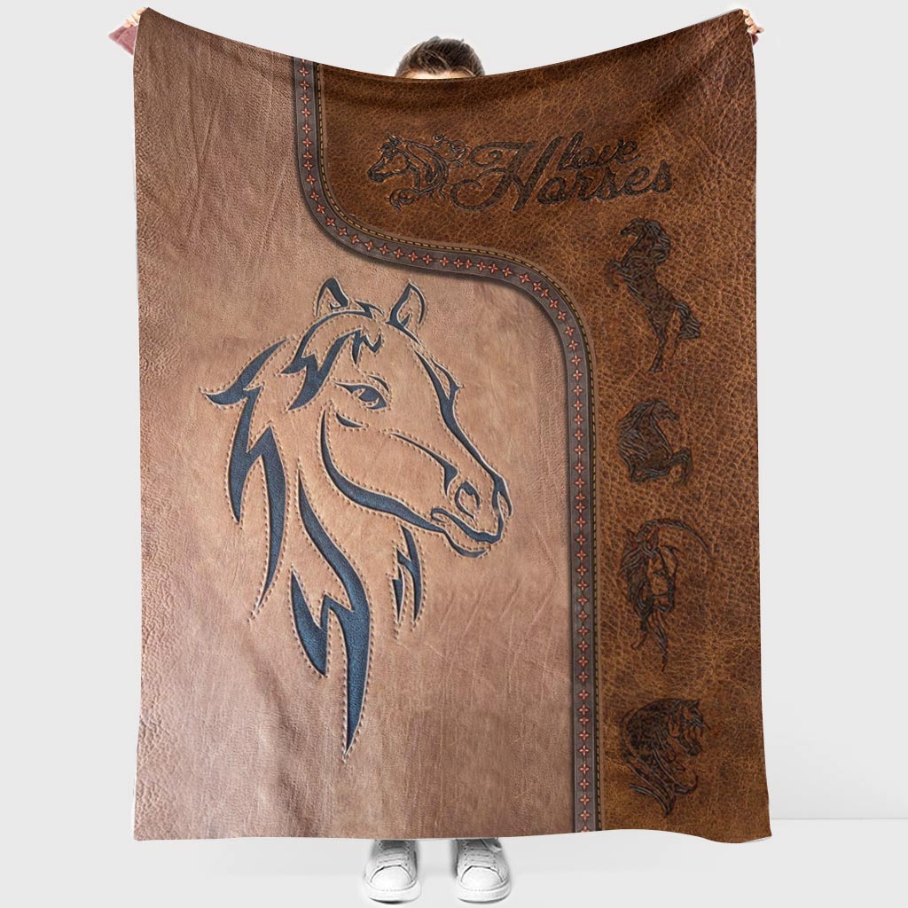 Horse Love His Life 50 x 60 Inch Flannel Blanket For Living Room And Bedroom Styling