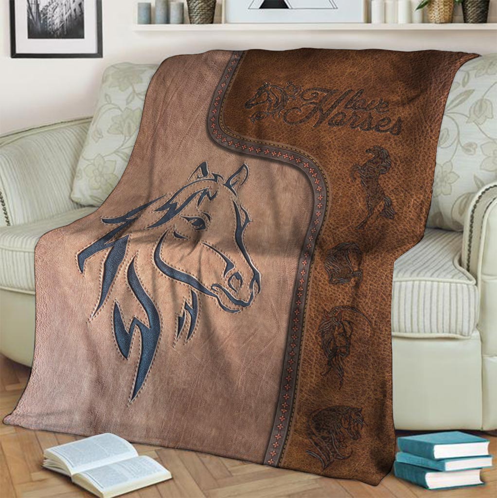 Horse Love His Life Flannel Blanket For Bed Sofa And Reading Nook Decor