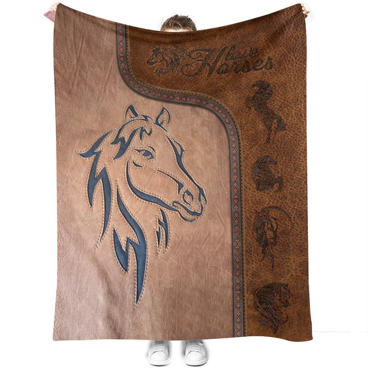 Horse Love His Life Flannel Blanket For Cozy Bedroom And Sofa Decor