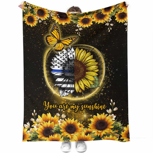 Sunflower Warm Sunshine Love Flannel Blanket For Cozy Bedroom And Sofa Decor