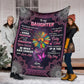 Hippie Butterfly To My Daughter Flannel Blanket For Soft Bed Couch And Home Comfort
