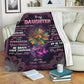 Hippie Butterfly To My Daughter Flannel Blanket For Relaxing At Home And Travel