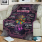Hippie Butterfly To My Daughter Flannel Blanket For Bed Sofa And Reading Nook Decor
