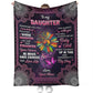 Hippie Butterfly To My Daughter Flannel Blanket For Cozy Bedroom And Sofa Decor