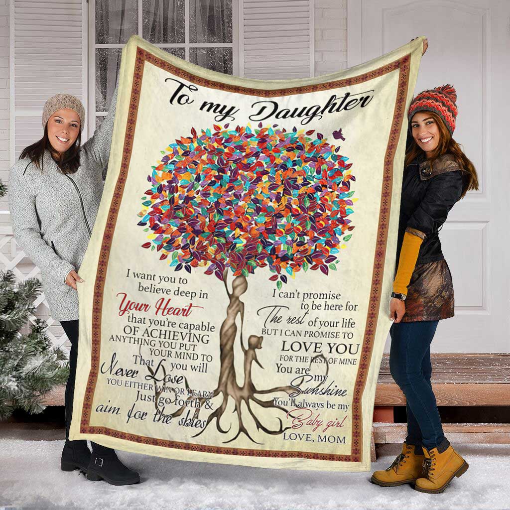Family To My Daughter From Mom Unique Flannel Blanket For Soft Bed Couch And Home Comfort