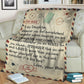 Dear Mom Daughter Love Letter Flannel Blanket For Relaxing At Home And Travel
