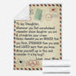 Dear Mom Daughter Love Letter Flannel Blanket For Bed Sofa And Reading Nook Decor